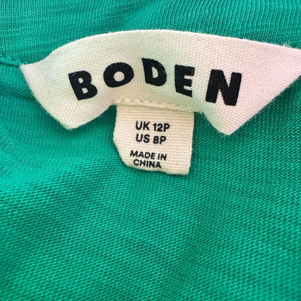 Boden Chloe Embroidered Short Dress, Rich Emerald - Picture 5 of 5